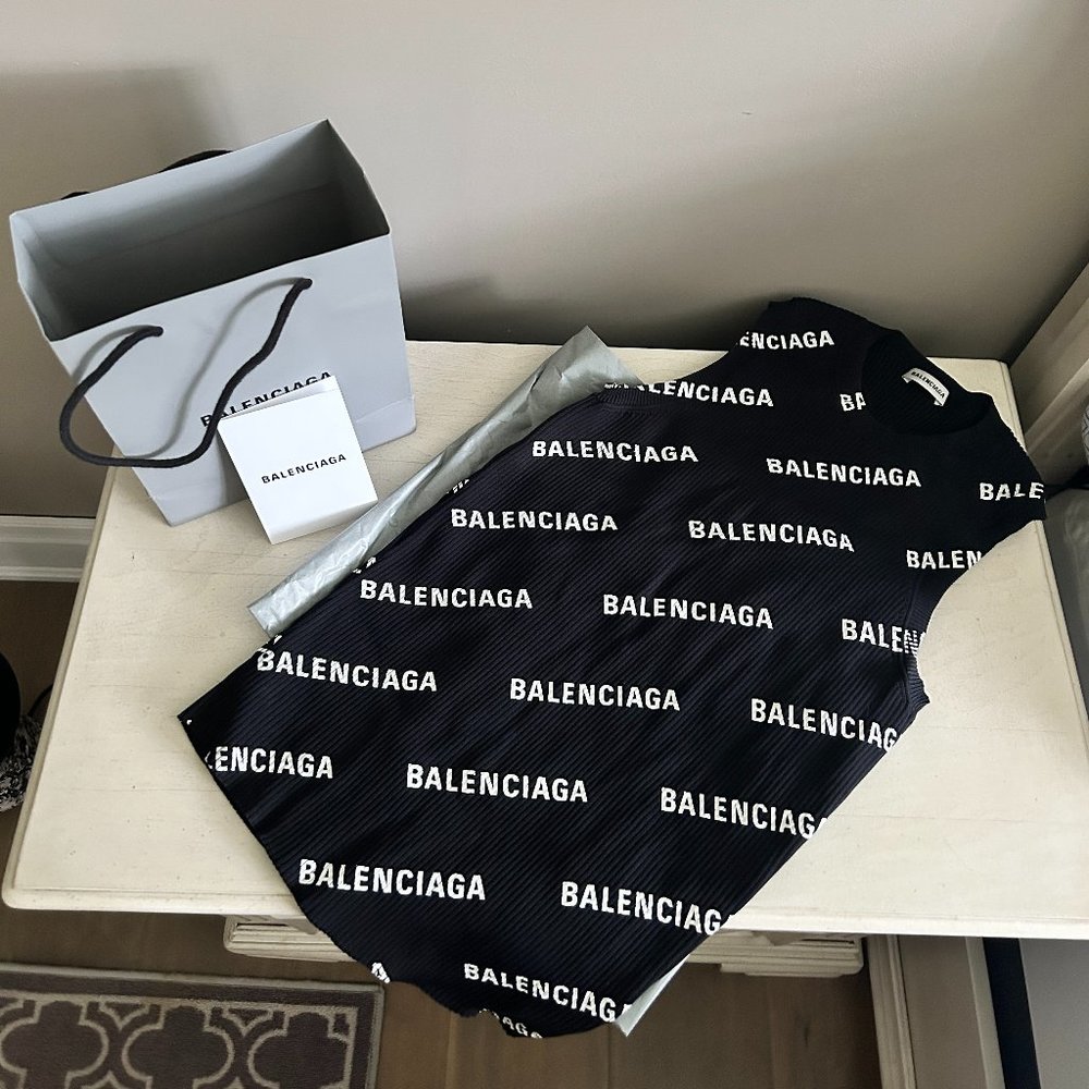 Balenciaga Ribbed Tank Top